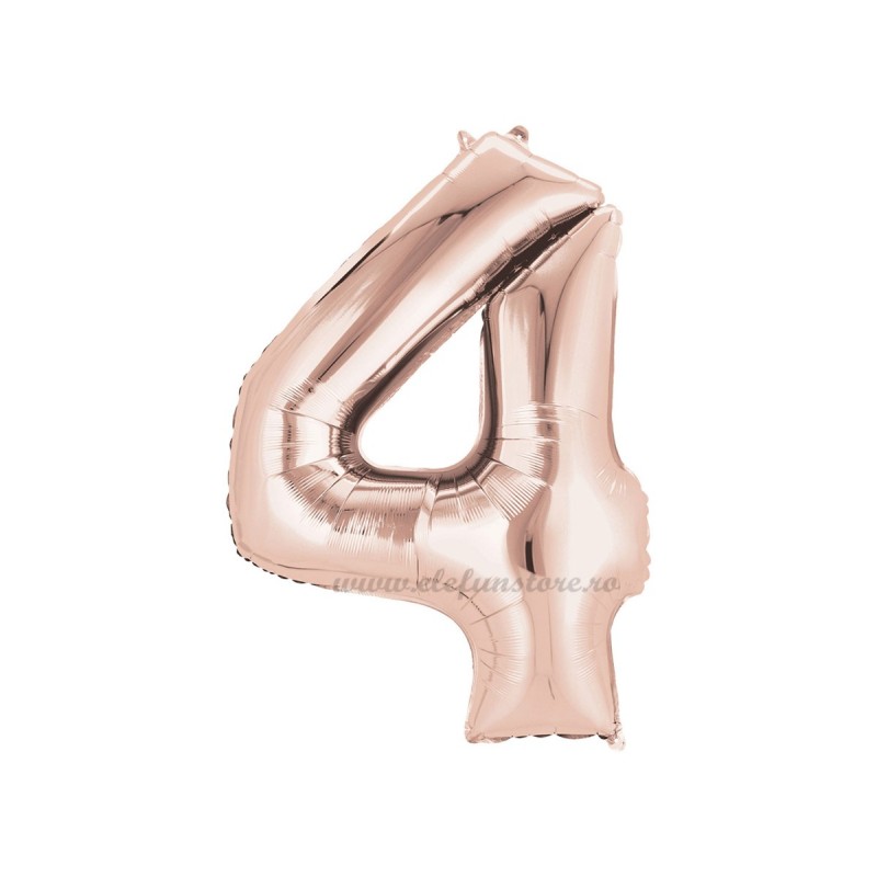 Balon Cifra 4 Rose Gold 40cm Balon Cifra 4 Rose Gold 40cm