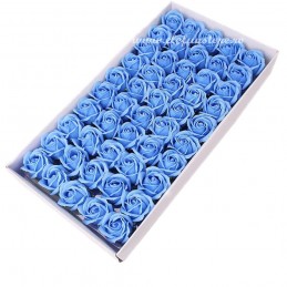 Set 50 Trandafiri de Sapun Bleu Pastel