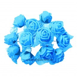 Set 144 trandafiri din spuma bleu 2cm