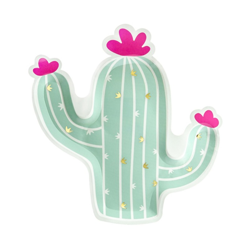 Set 6 platouri Cactus, Llama Party 24 cm