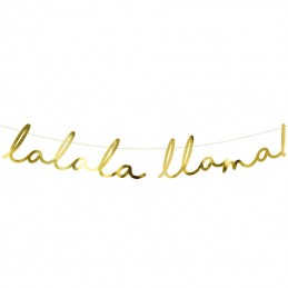 Banner LaLaLa Llama auriu