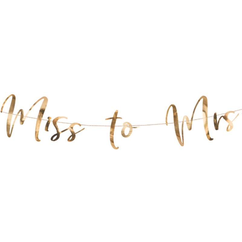 Banner Miss To Mrs Rose Gold