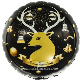Balon Rotund Golden Christmas