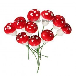Set 10 Ciupercute Ornamentale 2 cm