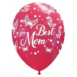 Set 10 baloane Best Mom cu fluturasi