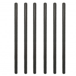Set 6 batoane de silicon negru 7mm * 19cm