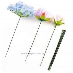 Sarma flori verde 40cm, set 20 tije groase