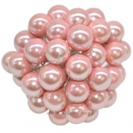 Set 100 Perle Roz 10 mm, cu sarma