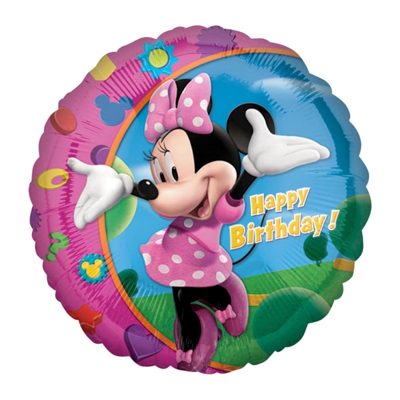 Balon Minnie Mouse Happy Birthday Anagram 45 cm