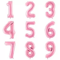 Baloane Cifre Baby Pink 86 cm
